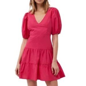 NWT French Connection Birch Poplin Puff Sleeve Dress